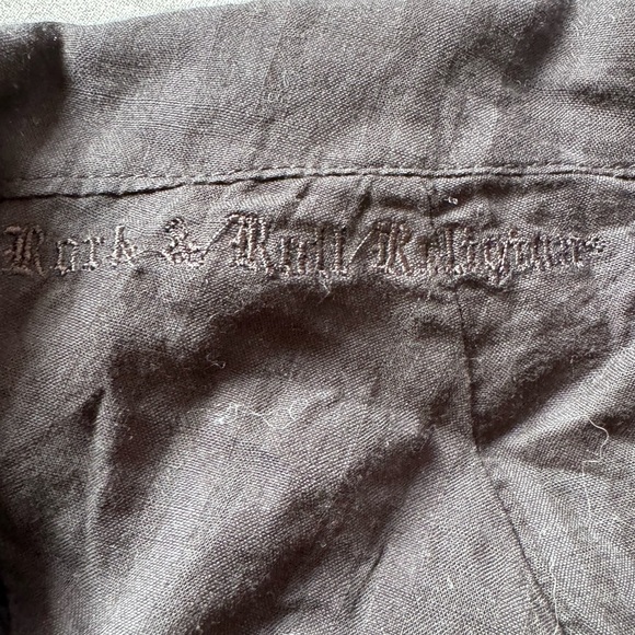 English Heroes Fleur-de-Lis Embroidery Cotton Button Down Shirt Grunge Goth - Picture 16 of 16